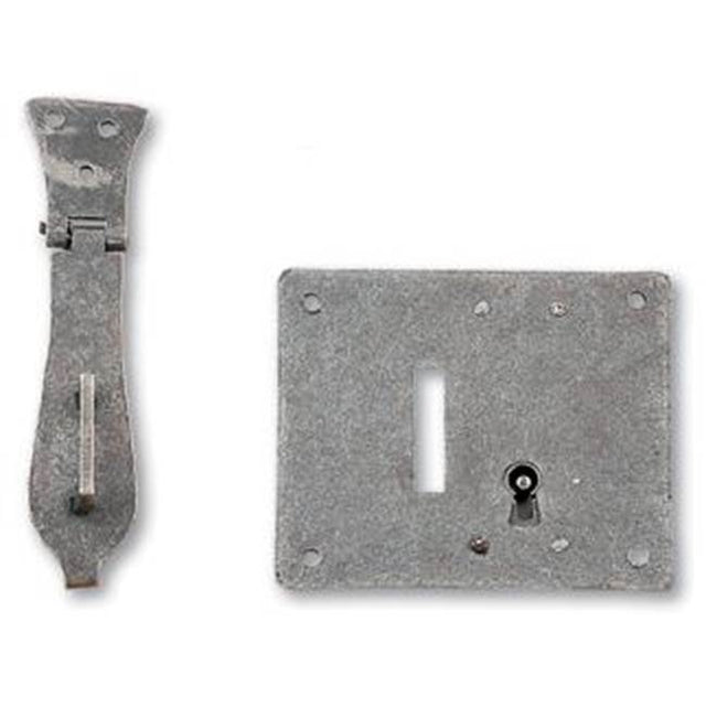 Bouvet - Chest Lock - small fastener - Hammered Oxidized Black 036