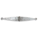 Bouvet - Wrought Iron Flat Hinge - Hammered Oxidized Black 036