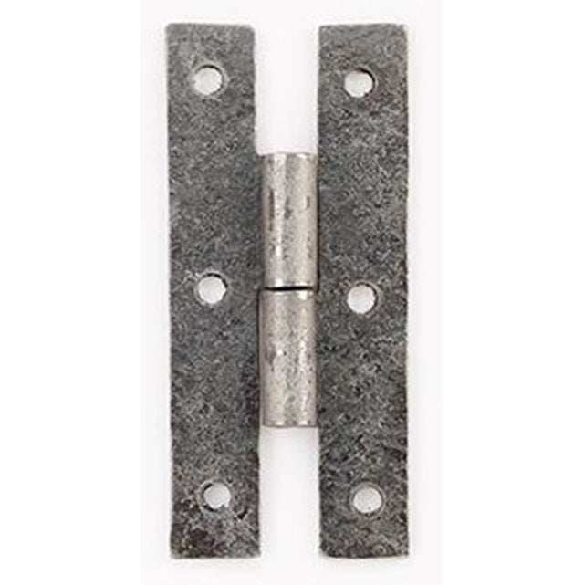 Bouvet - Wrought Iron H Hinge - Hammered Oxidized Black 036