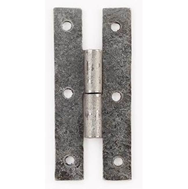 Bouvet - Wrought Iron H Hinge - Hammered Oxidized Black 036