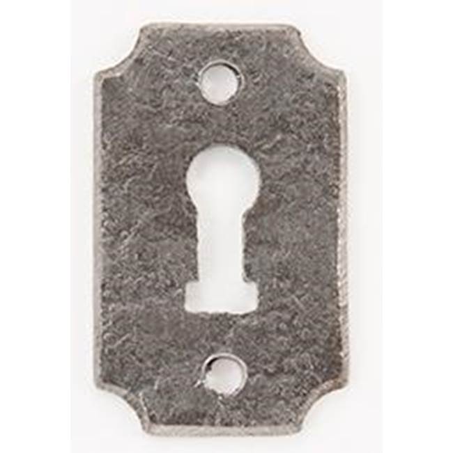 Bouvet - Wrought Iron Keyhole Escutcheon - Hammered Oxidized Black 036