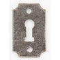 Bouvet - Wrought Iron Keyhole Escutcheon - Hammered Oxidized Black 036