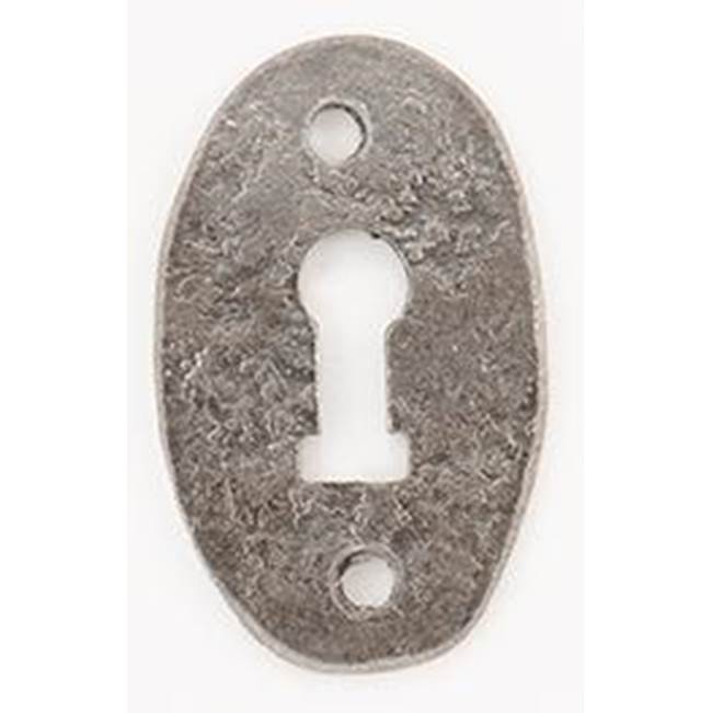 Bouvet - Wrought Iron Keyhole Escucheon - Hammered Oxidized Black 036