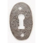 Bouvet - Wrought Iron Keyhole Escucheon - Hammered Oxidized Black 036