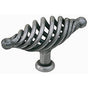 Bouvet - Oval Basket Cabinet Knob with Foot - Pewter 012