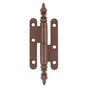 Bouvet - Paumelle  Hinge/ Round end Leaves - Pewter 012