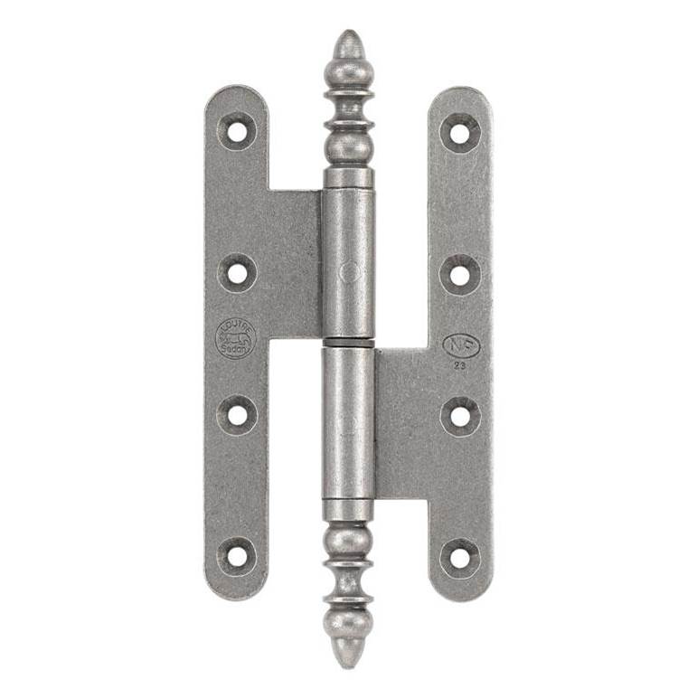 Bouvet - Paumelle Hinge / Round End Plate - Pewter 012