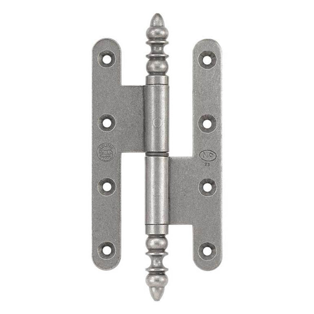 Bouvet - Paumelle Hinge / Round End Plate - Pewter 012