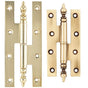 Bouvet - Paumelle Hinge/ Square end Leaf - Antique Brass 057