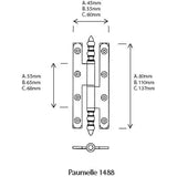 Paumelle  Hinge/ Round end Leaves