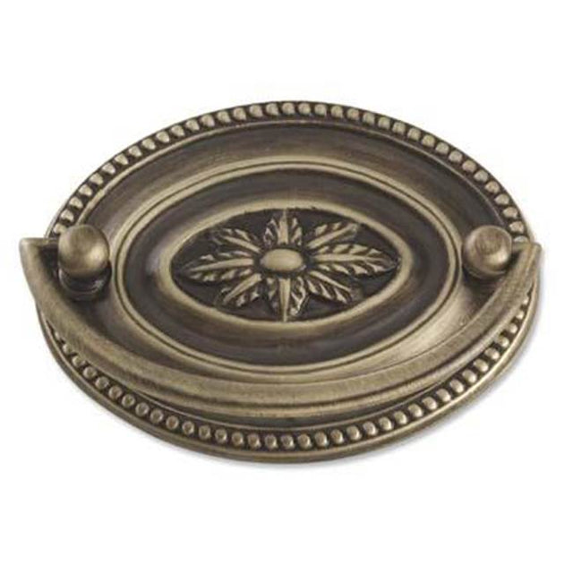 Bouvet - Cabinet Drop Pull with Escutcheon - Polished Laquered Brass 001