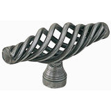 Bouvet - Oval Basket Knob - Pewter 012