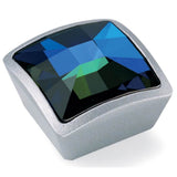 Bouvet - Cabinet Knob - Satin chrome / Blue Crystal 4285