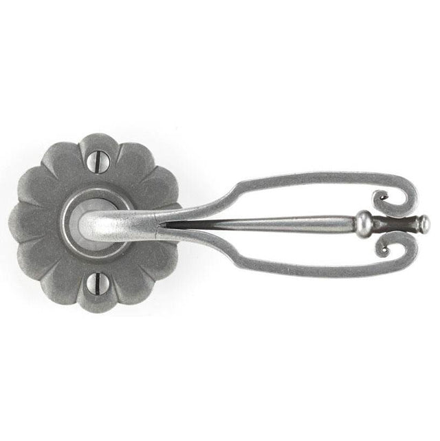 Bouvet - 2009 Rosette set - Complete tubular privacy set for 1 3/4'' door - Pewter 012