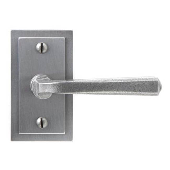 Bouvet - Lever on rosette set - Privacy trim set - Pewter 012