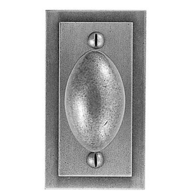Bouvet - Knob on rosette set - Privacy trim set - Pewter 012