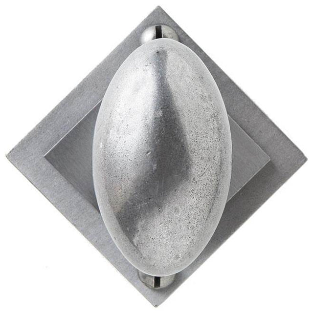 Bouvet - Knob on rosette set - Complete tubular privacy set for 1 3/4'' door - Pewter 012