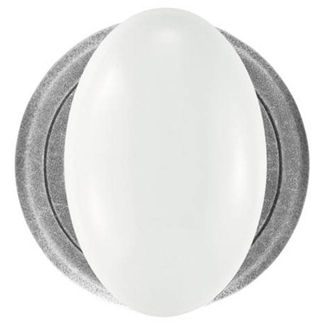 Bouvet - Knob on rosette set - Complete tubular privacy set for 1 3/4'' door - Blue Porcelaine / Rust 099
