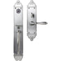 Bouvet - Mansart Entrance Handle Set - Complete single cylinder set for 2 1/4'' door - Satin Antique Brass 056