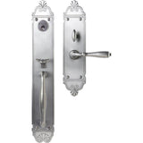 Bouvet - Mansart Entrance Handle Set - Complete full dummy set - Satin Antique Brass 056