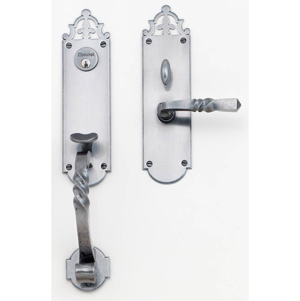 Bouvet - Champlain Entrance Handle Set - Complete full dummy set - Pewter 012