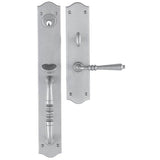 Bouvet - Orsay Entrance Handle Set - Complete single cylinder set for 2 1/4'' door - Pewter 012