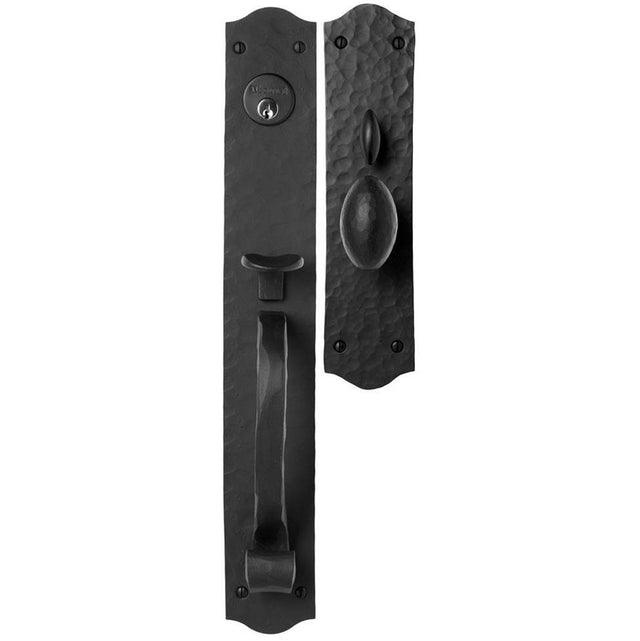Bouvet - 2572 Entrance Handle Set - Trim set without mechanism - Hammered Black 027