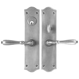 Bouvet - Entrance Lever Set for interior or exterior door - Complete full dummy set - Satin Antique Brass 056