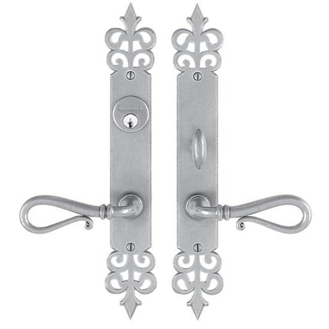 Bouvet - Entrance Lever Set for interior or exterior door - Trim set without mechanism - Pewter 012