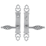 Bouvet - Entrance Lever Set for interior or exterior door - Complete single cylinder set for 1 3/4'' door - Pewter 012