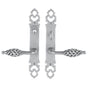 Bouvet - Entrance Lever Set for interior or exterior door - Complete single cylinder set for 2 1/4'' door - Pewter 012