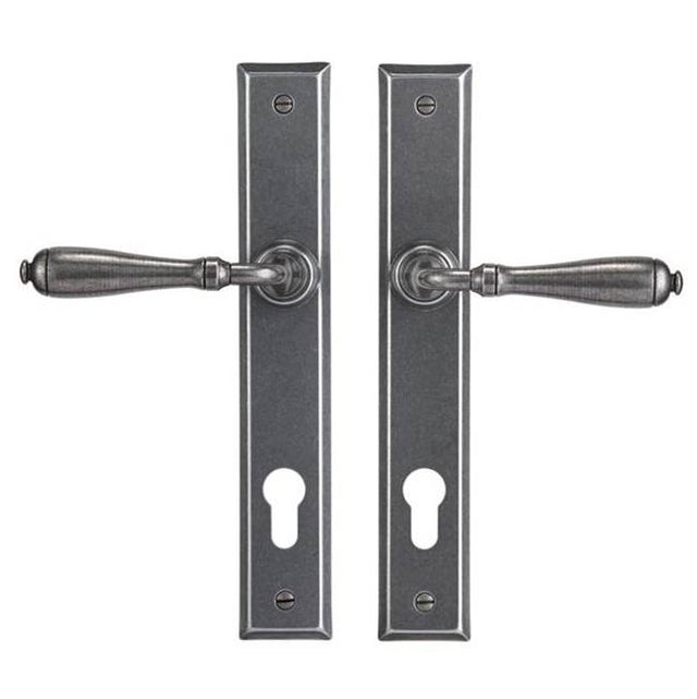 Bouvet - Multipoint System Set / Lever high / American cylinder trim set w/o mechanism - Pewter 012