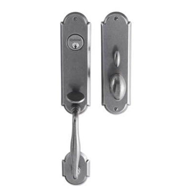 Bouvet - Entrance Handle Set - Trim set without mechanism - Pewter 012