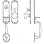 Bouvet - Entrance Handle Set - Complete single cylinder set for 2 1/4'' door - Pewter 012