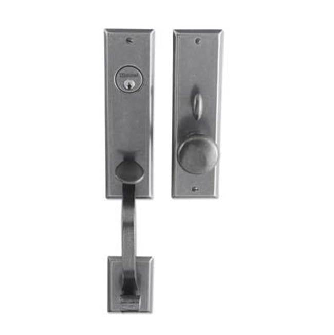 Bouvet - Entrance Handle Set - Trim set without mechanism - Pewter 012