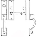 Entrance Handle Set - Complete single cylinder set for 1 3/4'' door