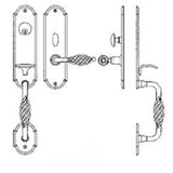 Entrance Handle Set - Complete single cylinder set for 2 1/4'' door