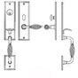 Bouvet - Entrance Handle Set - Complete single cylinder set for 1 3/4'' door - Pewter 012