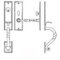 Bouvet - Entrance Handle Set - Complete single cylinder set for 2 1/4'' door - Pewter 012