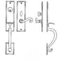 Bouvet - Entrance Handle Set - Complete single cylinder set for 2 1/4'' door - Pewter 012