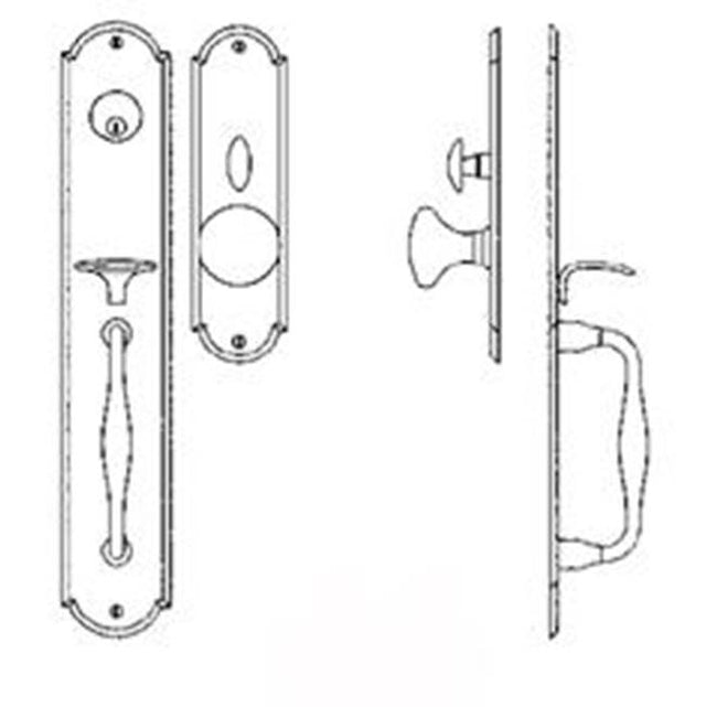Bouvet - Entrance Handle Set - Complete full dummy set - Pewter 012