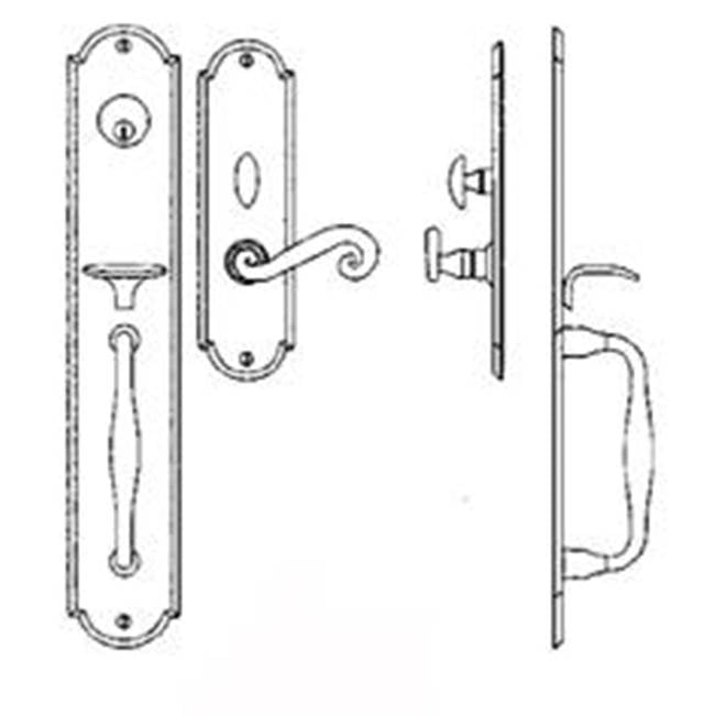 Bouvet - Entrance Handle Set - Trim set without mechanism - Pewter 012