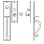 Bouvet - Entrance Handle Set - Trim set without mechanism - Pewter 012