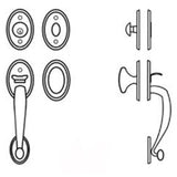Tubular Entrance Handle Set - Complete single cylinder set for 1 3/4'' door
