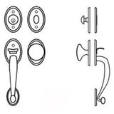 Tubular Entrance Handle Set - Complete full dummy set