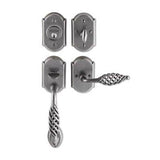 Bouvet - Tubular Entrance Handle Set - Complete full dummy set - Pewter 012