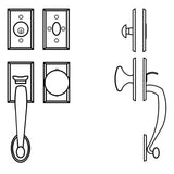 Tubular Entrance Handle Set - Complete single cylinder set for 1 3/4'' door