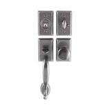 Bouvet - Tubular Entrance Handle Set - Complete single cylinder set for 1 3/4'' door - Pewter 012