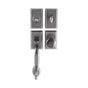 Bouvet - Tubular Entrance Handle Set - Complete single cylinder set for 1 3/4'' door - Pewter 012