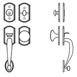 Tubular Entrance Handle Set - Complete full dummy set